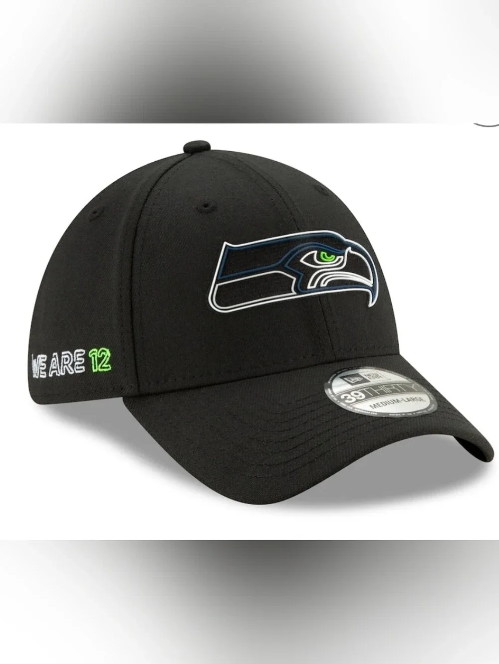 Men's New Era Black Seattle Seahawks 2020 NFL Draft Official 39THIRTY Flex Hat